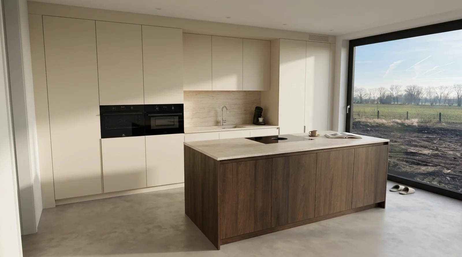 Een andere lichtsfeer in dezelfde woning, gevisualiseerd met Timagine.